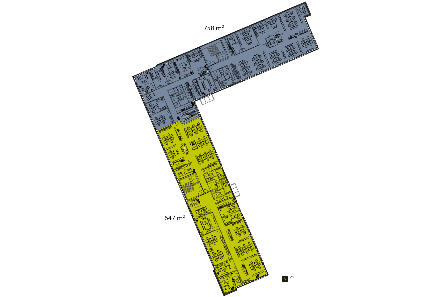 Dynamostraße 17–19 – Regelgeschoss Belegungsbeispiel